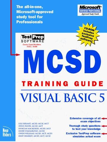 Tapa de MCSD training guide.