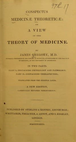 Tapa de Conspectus medicinae theoreticae