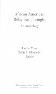 Tapa de African American religious thought