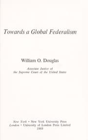 Tapa de Towards a global federalism