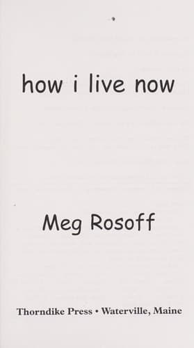 Tapa de How I live now