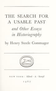 Tapa de The search for a usable past, and other essays in historiography