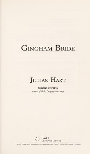 Tapa de Gingham bride