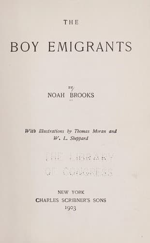 Tapa de The boy emigrants