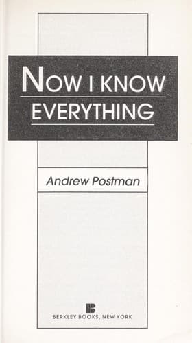 Tapa de Now I know everything
