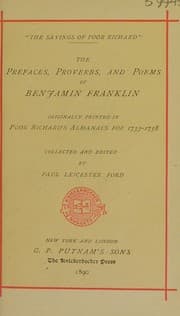 Tapa de The prefaces, proverbs, and poems of Benjamin Franklin