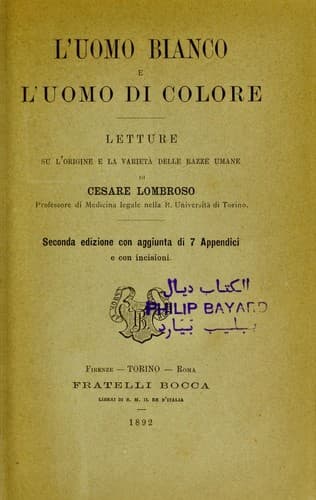 Tapa de L'uomo bianco e l'uomo di colore
