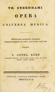 Tapa de Th. Sydenhami Opera universa medica