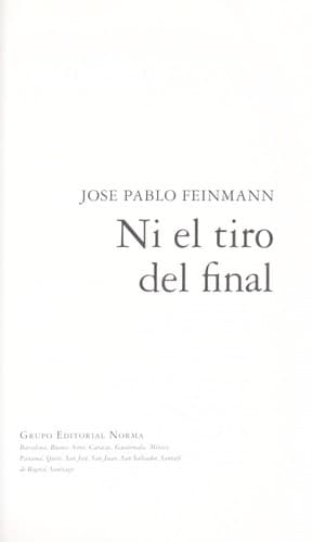 Tapa de Ni El Tiro del Final