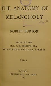 Tapa de The anatomy of melancholy
