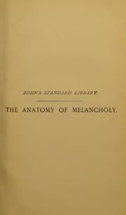 Tapa de The anatomy of melancholy