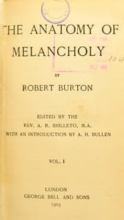 Tapa de The anatomy of melancholy