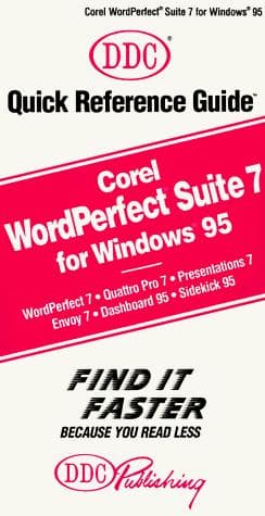 Tapa de Corel Wordperfect Suite 7 for Windows 95, Quick Reference