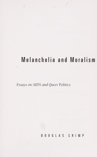 Tapa de Melancholia and moralism