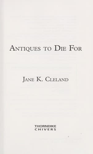 Tapa de Antiques to die for