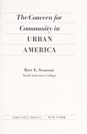 Tapa de The concern for community in urban America