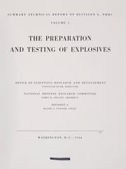 Tapa de The Preparation and testing of explosives