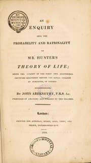 Tapa de An enquiry into the probability and rationality of Mr. Hunter's theory of life