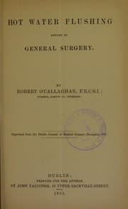 Tapa de Hot water flushing applied to general surgery