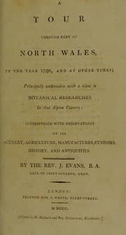 Tapa de A tour through part of North Wales in the year 1798