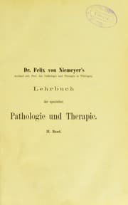 Tapa de Lehrbuch der speciellen Pathologie und Therapie