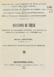 Tapa de Questions de th©·se pr©♭sent©♭es et publiquement soutenues, ©  la Facult©♭ de m©♭decine de Montpellier, le 14 d©♭cembre 1838
