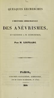 Tapa de Quelques recherches sur l'histoire chirurgicale des an©♭vrismes, en r©♭ponse ©  M. D©♭zeim©♭ris