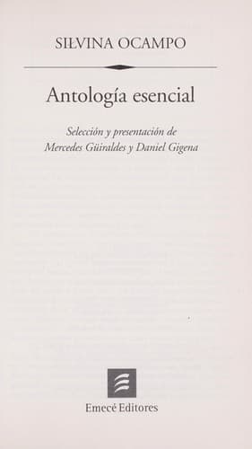 Tapa de Antología esencial