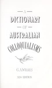Tapa de A dictionary of Australian colloquialisms
