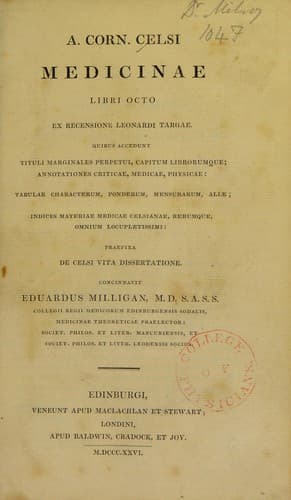 Tapa de Medicinae libri octo