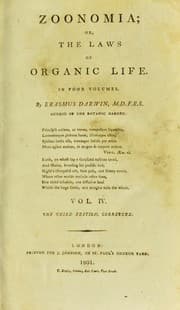 Tapa de Zoonomia : or, The laws of organic life