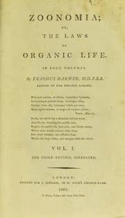 Tapa de Zoonomia : or, The laws of organic life
