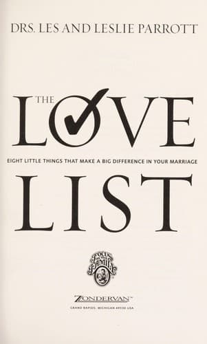 Tapa de The love list