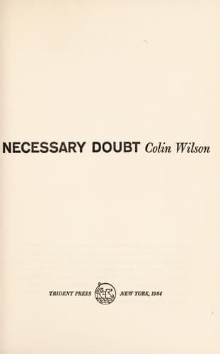 Tapa de Necessary doubt