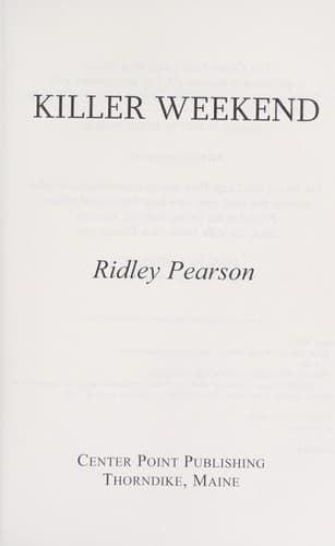 Tapa de Killer weekend