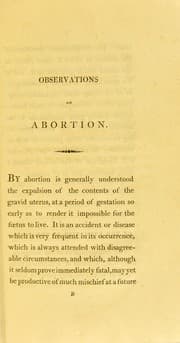 Tapa de Observations on abortion