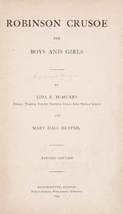 Tapa de Robinson Crusoe for boys and girls