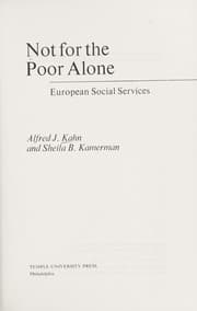 Tapa de Not for the poor alone