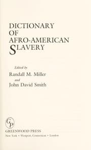 Tapa de Dictionary of Afro-American slavery
