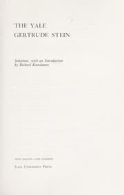 Tapa de The Yale Gertrude Stein