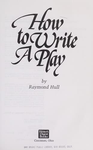 Tapa de How to write a play