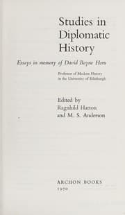 Tapa de Studies in diplomatic history