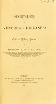 Tapa de Observations on venereal diseases