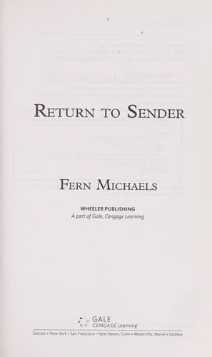 Tapa de Return to Sender