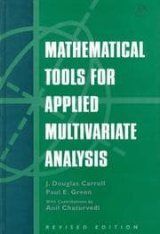 Tapa de Mathematical tools for applied multivariate analysis