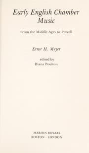 Tapa de Early English chamber music
