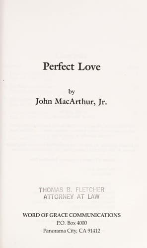 Tapa de Perfect love