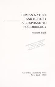 Tapa de Human Nature and History