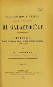 Tapa de Contribution ©  l'©♭tude anatomo-pathologique du galactoc©·le