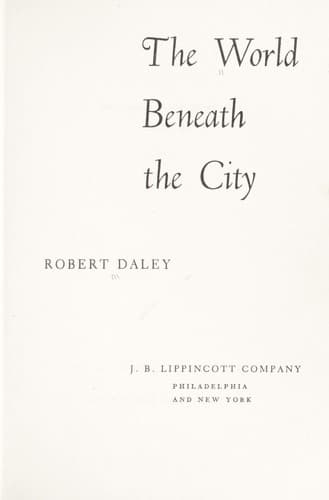 Tapa de The world beneath the City